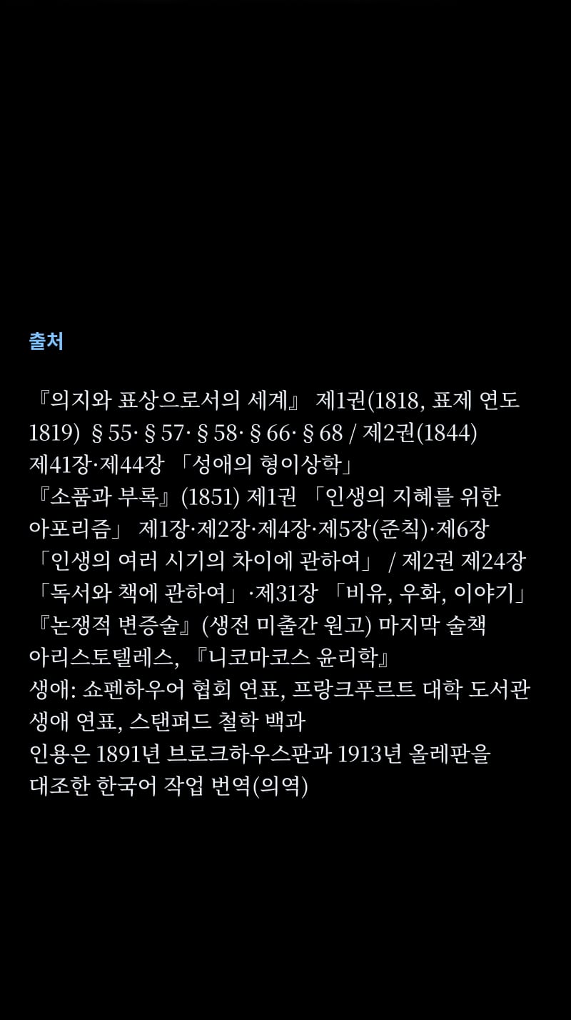 쇼펜하우어의 삶 40쪽